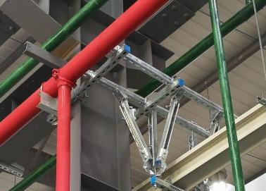 东川该抗震支架的整体式支吊架结构协调性好